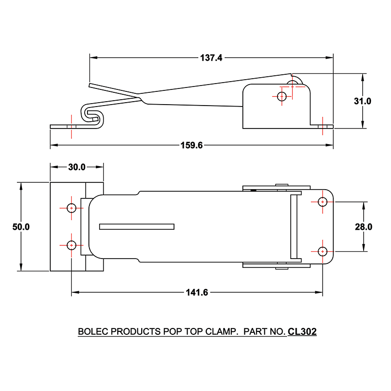 Roof Clamp for Pop Top White