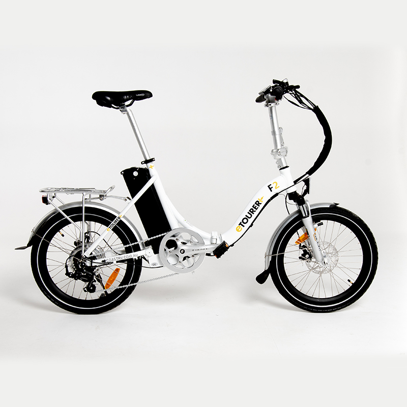 eTOURER F2 Folding E-Bike Step-Through Model - Polar White