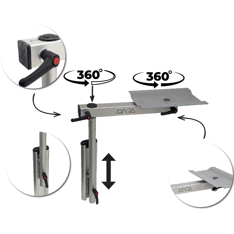 NUOVA MAPA SWIVEL TABLE LEG ADDITIONAL MOUNTING KIT