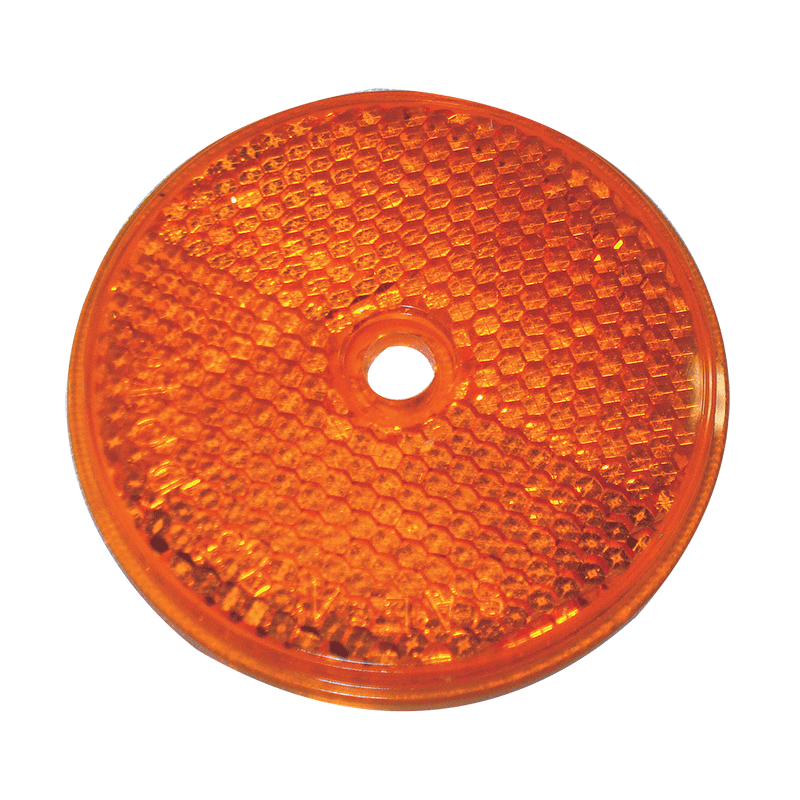 Round Reflex Reflector - Amber