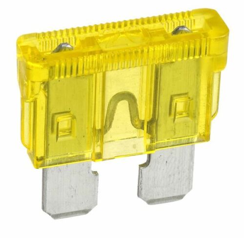 NARVA 20 Amp YELLOW ATS Blade Fuse - 50 Per Box. 52820