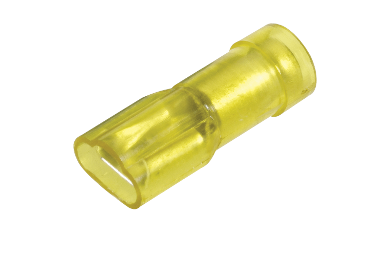 NARVA 6.3x0.8mm Trans-YELLOW Female Blade TERMINAL t/s 5-6mm - 100 Per Box. 56145