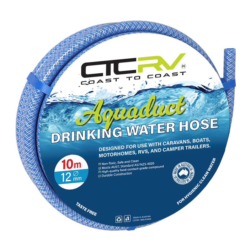 COAST RV Aquaduct 10m Blue Drinking Water Hose - 12mm