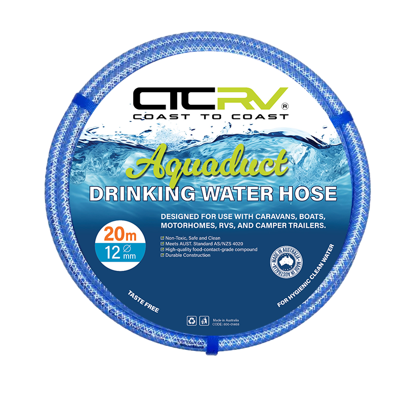 COAST RV Aquaduct 20m Blue Drinking Water Hose - 12mm