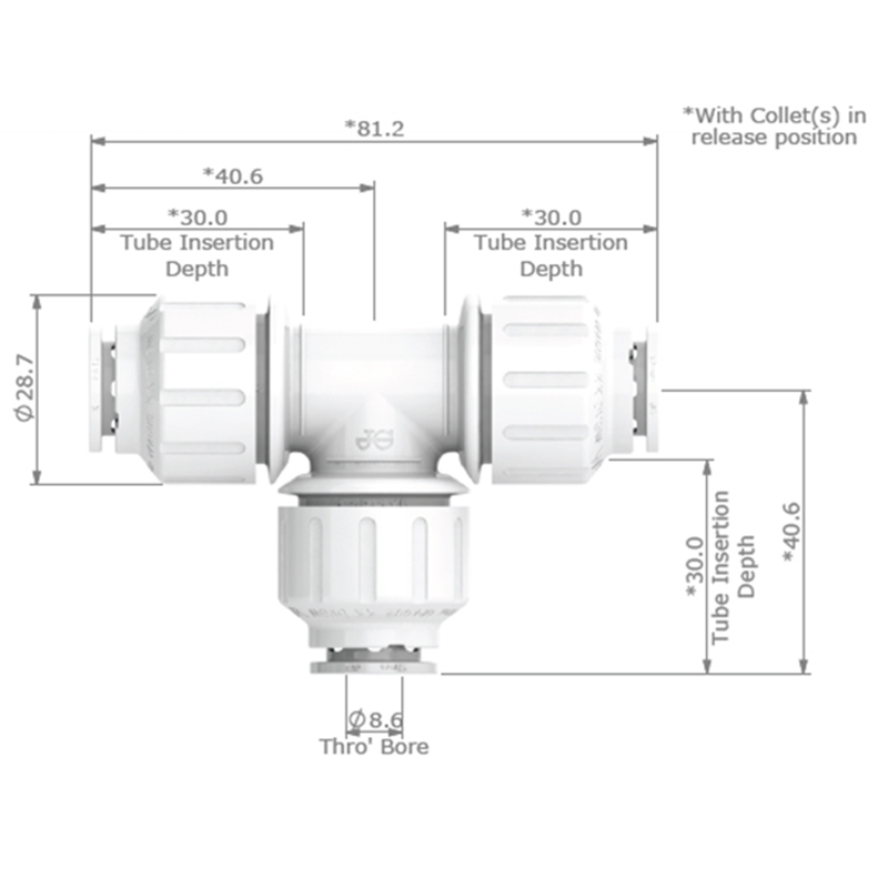 JG Watermark 12mm Equal Tee