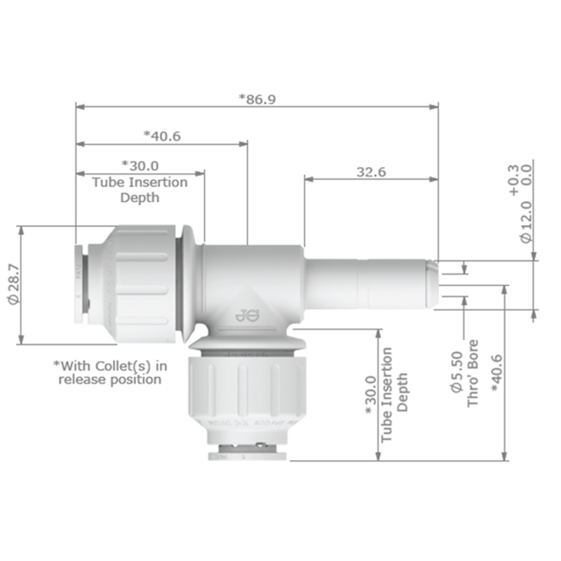 JG Watermark 12mm Stem Tee