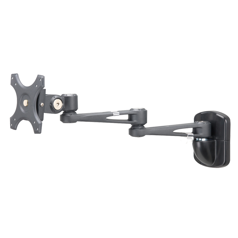 Sphere Double Arm Wall Mount Monitor Bracket (Black)