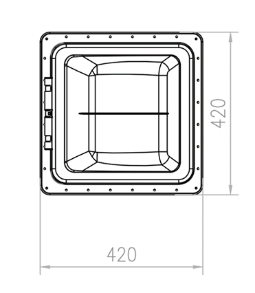 Coast RV 14x14 White Std Wind-Up Roof Vent  